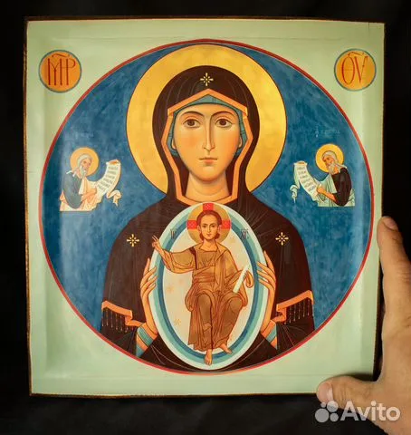 Богоматерь Знамение. Икона деревянная — красивый подарок
