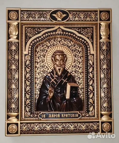 Икона резная Мирон Критский — оригинальный подарок