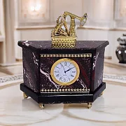 Каминные часы «Качалка» из яшмы и долерита — необычный подарок — фотография 1