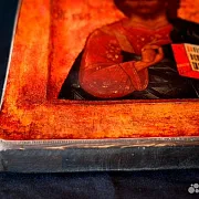 Икона "Христос Пантократор" дерево, ручная работа — красивый подарок — фотография 6