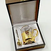 Подарочный златоустовский латунный подстаканник «Гербовый» — фотография 4