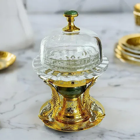 Подарочная икорница "Рыбки". Златоуст