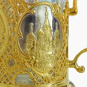 Подарочный подстаканник «Красная площадь» для чая — фотография 2