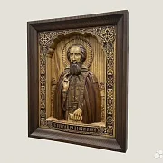 Подарочная святой Сергий Радонежский икона из ясеня — фотография 3