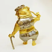 Статуэтка «Бульдог с тростью» с позолотой — красивый подарок — фотография 4