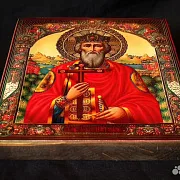 Икона деревянная "Святой князь Владимир" — необычный подарок — фотография 4