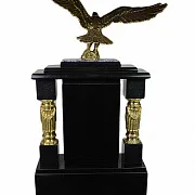 Каминные часы «Орел» из чароита и долерита — необычный подарок — фотография 2