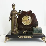 Часы «Хозяйка Медной горы» с камнями, 235×145×215 мм — красивый подарок — фотография 2