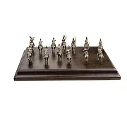 Диорама «Русские драгуны 1812 г.» из бронзы и ясеня, 1:72 — необычный подарок — фотография 5