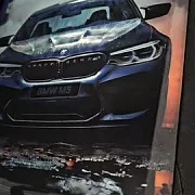 Подарочные нарды под стеклом «BMW M5 Ангельские глазки» — фотография 1