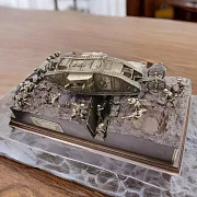 Диорама «Битва на реке Сомме», бронза и ясень, 1:35 — красивый подарок — фотография 1