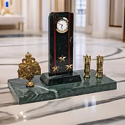 Часы «Погон» с гербом МЧС и подставками — необычный подарок — фотография 1