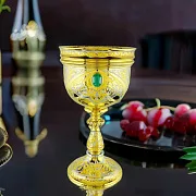 Кубок для вина "Малахит" №3. Златоуст — необычный подарок — фотография 1
