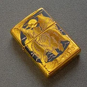 Ручная работа: Зажигалка Zippo оригинал "Волки" — фотография 3