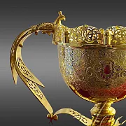 Ваза «Сказочная птица» с филигранными ручками — красивый подарок — фотография 2