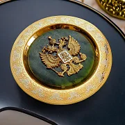 Авторская тарелка "Герб на нефрите". Златоуст — необычный подарок — фотография 1