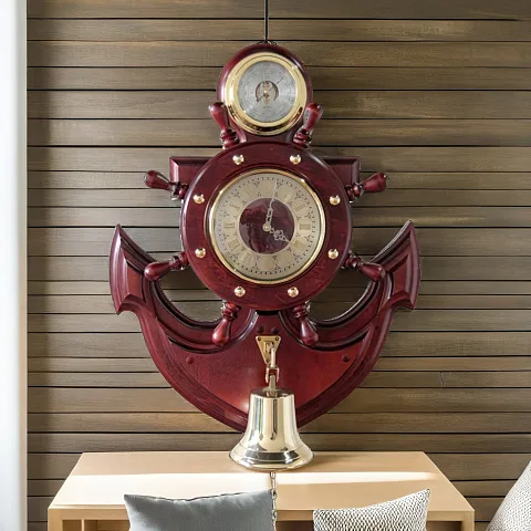 В подарок: Часы-барометр «М-91» с колоколом в форме якоря