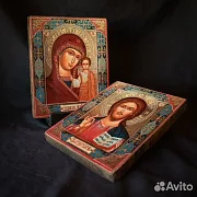 Подарочная венчальная пара. Казанская Богоматерь и Вседержите — фотография 3