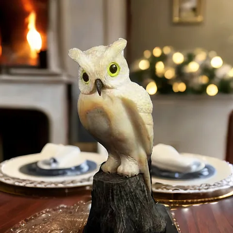 Ручная работа: Каменная скульптура «Сова» на пне