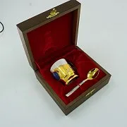 Кофейная чашка «Лазурит» — оригинальный подарок — фотография 2