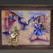 Подарочная картина «Гитарист» и танцующая пара на ониксе — фотография 2
