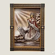 Резная картина из массива бука, 55 × 40 см — необычный подарок — фотография 1