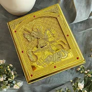 Подарочная икона Георгия Победоносца карманная. Златоуст — фотография 1