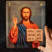 На память: Икона "Христос Вседержитель" с ковчегом — фотография 1