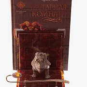 Подставка для книг «Такса» из янтаря — необычный подарок — фотография 4